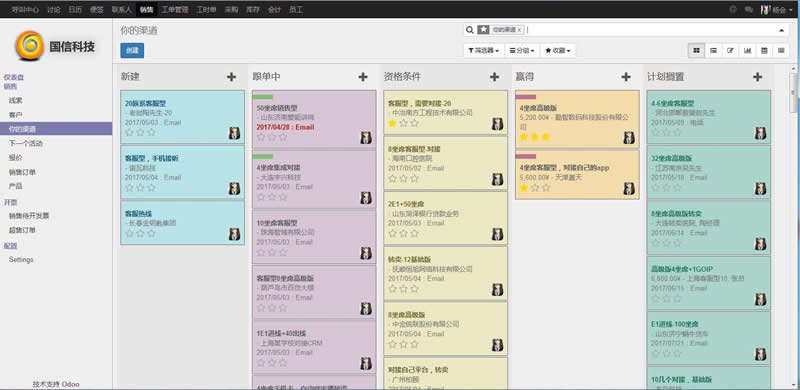 呼叫中心-Odoo 销售模块